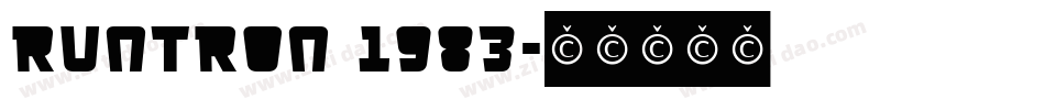 RunTron 1983字体转换